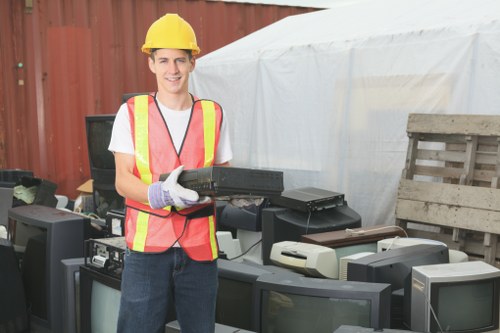 Inspector reviewing clearance work on site